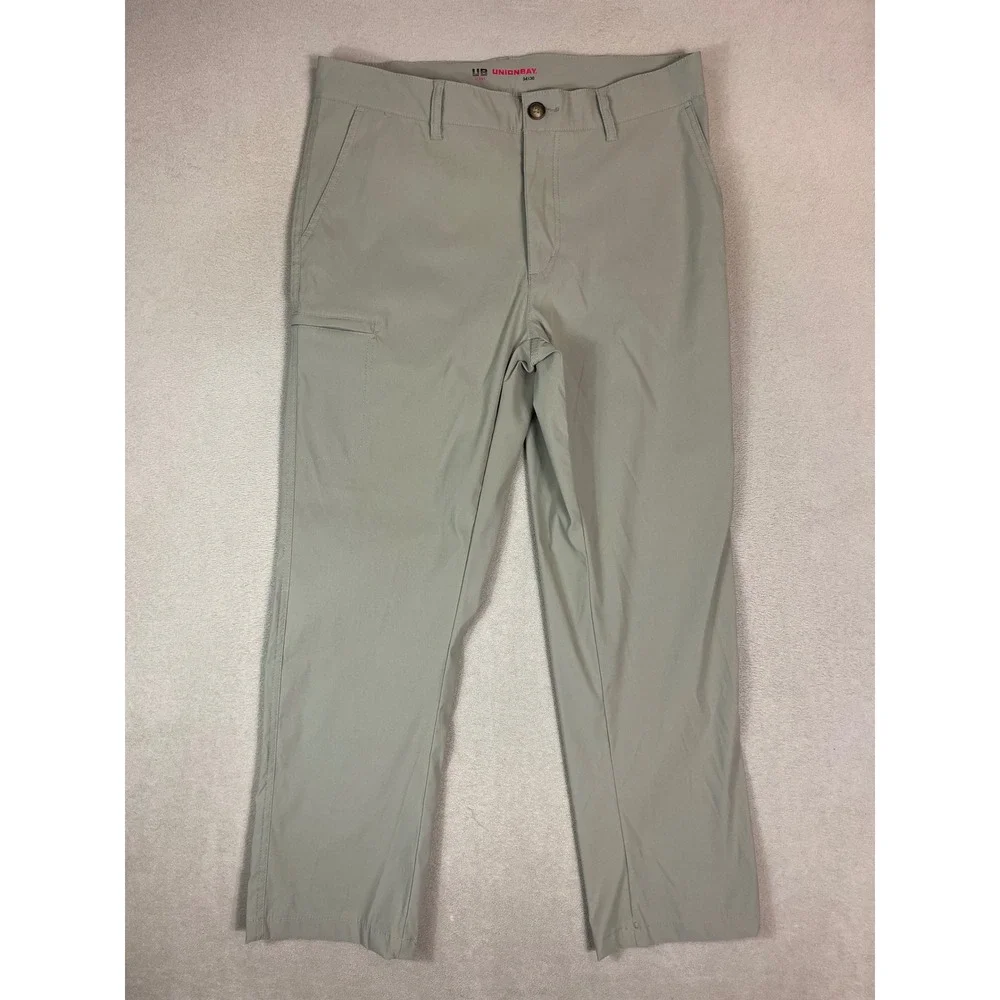 UNIONBAY Active‎ Mens 34x30 Beige Nylon Spandex Cargo Chino Pants